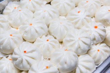 Çince buns domuz doldurma ile beyaz.