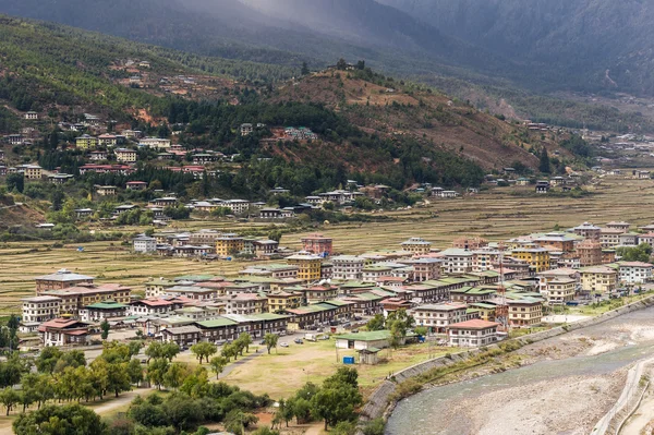 Paro şehir manzara havadan görünümü — Stok fotoğraf