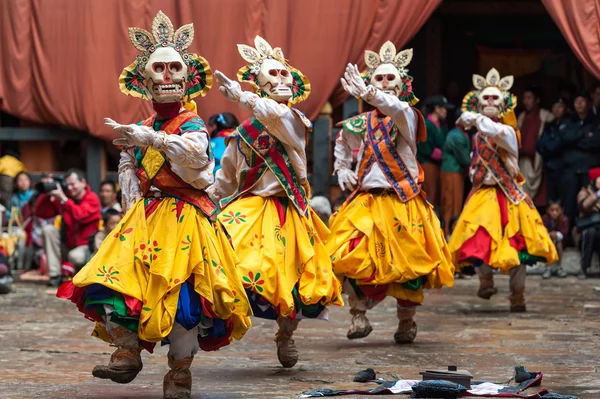Dansare på Jakar Festival i Bhutan — Stockfoto
