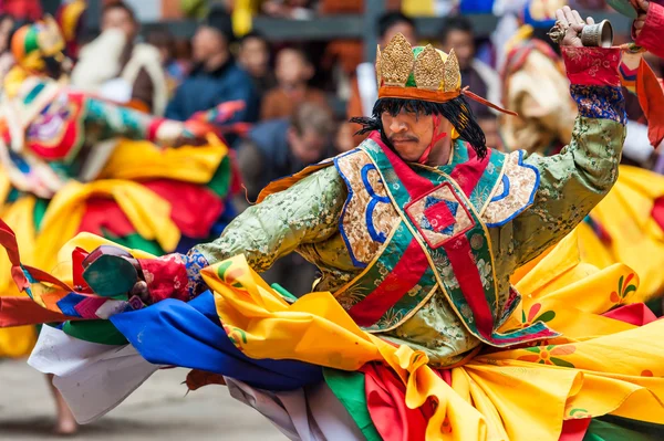 Artist på Jakar Dzong traditionell kulturfestival i Bumthan — Stockfoto