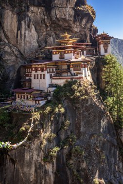 Sacred site Paro Taktsang in Bhutan clipart