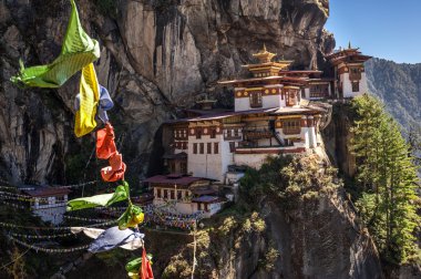 Sacred site Paro Taktsang in Bhutan clipart