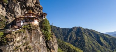 Famous Bhutanese ancient monastery clipart