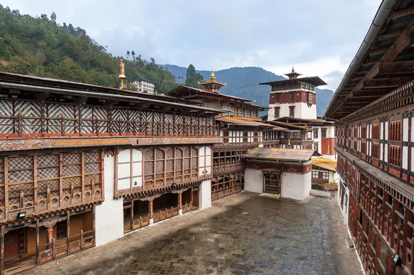 Patio de Trongsa Dzong, Bután — Foto de Stock