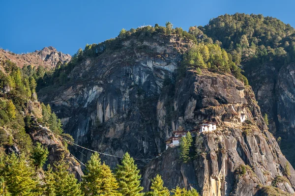 Långt Beskåda Berömda Tiger Nest Kloster Bhutan — Stockfoto