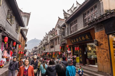 Phoenix antik şehrin işlek cadde turist