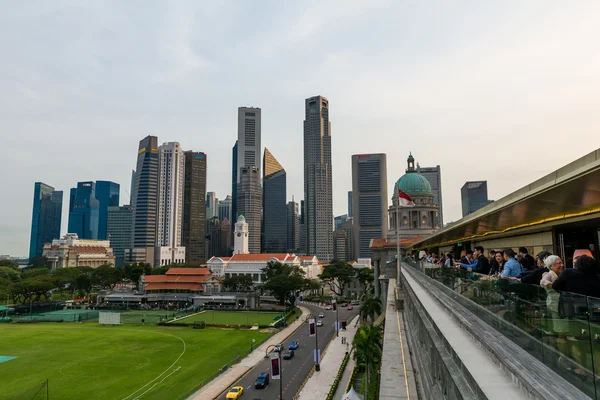 Singapur'un görkemli manzarası ve modern mimari — Stok fotoğraf