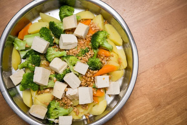 Blandade grönsaker maträtt - asiatisk kinesisk mat — Stockfoto