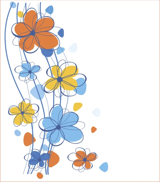 Gekleurde bloemen — Stockvector