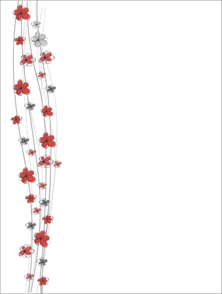 Färgade blommor — Stock vektor