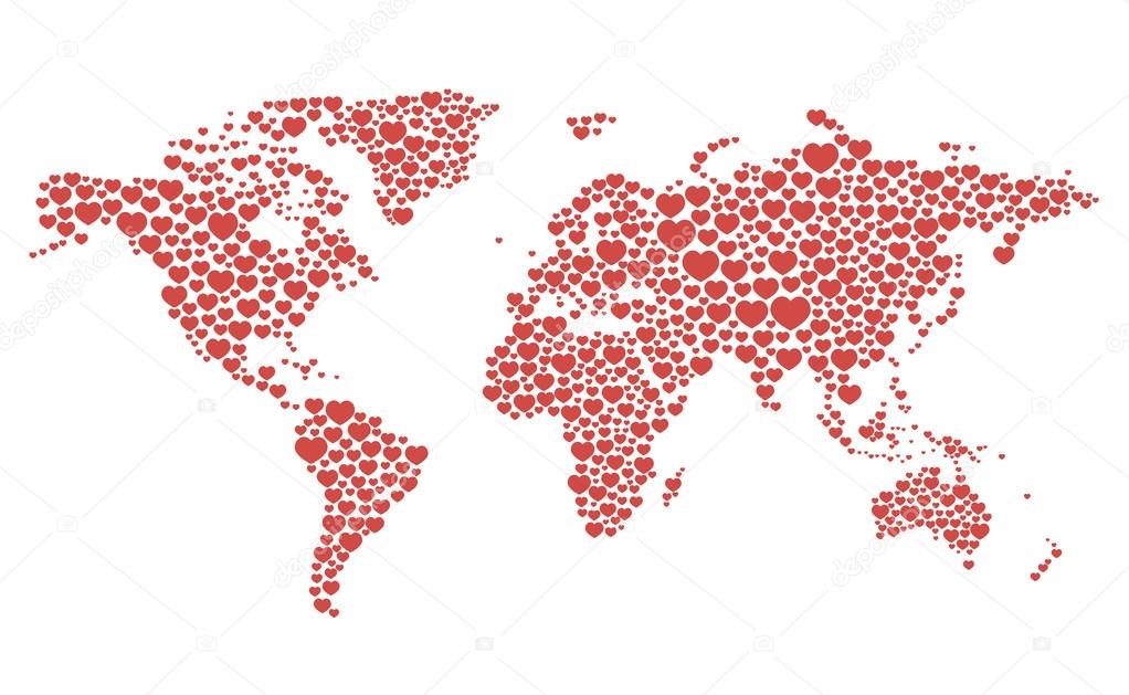 World map love