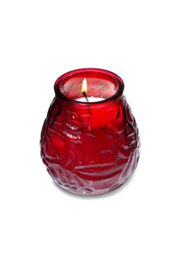 güzel kırmızı cam şamdan