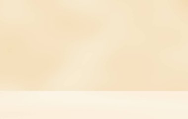 Ürün sunumu için yaprakların gölgesi olan boş krem bej oda stüdyosu. Sonbahar arkaplanı. Yaz tropik arka plan. Kozmetik galerisi.