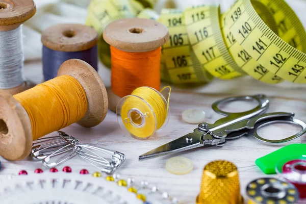 Handicraft Items Threads Sewing Needles — Stock Photo, Image