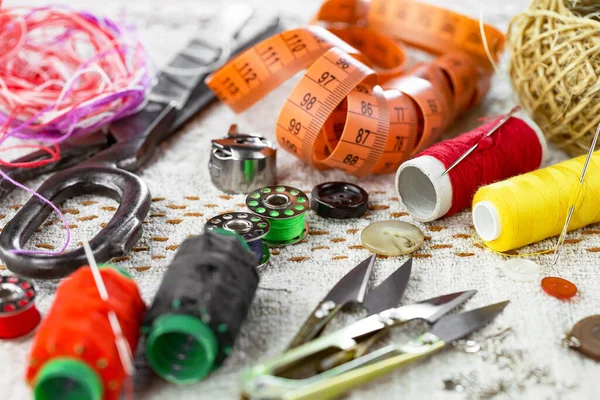 Handicraft Items Threads Sewing Needles — Stock Photo, Image