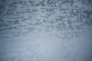 Pencerede donma izi var. Yüksek kalite fotoğraf