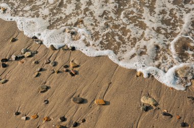 Altın saat boyunca deniz manzarası. Yüksek kalite fotoğraf