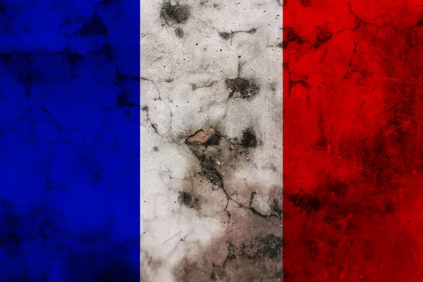 黒い斑点のあるフランス国旗 — ストック写真