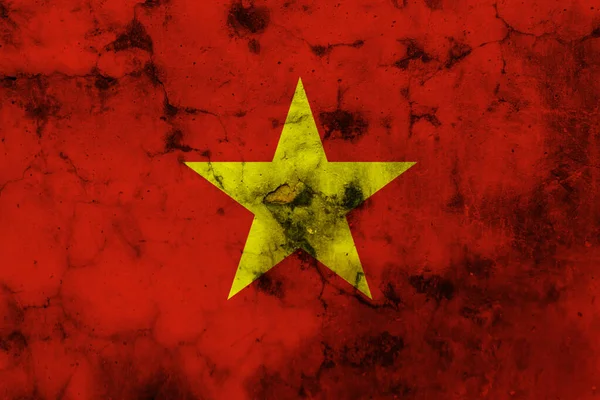 Bandeira Grunge Velha Vietnam — Fotografia de Stock