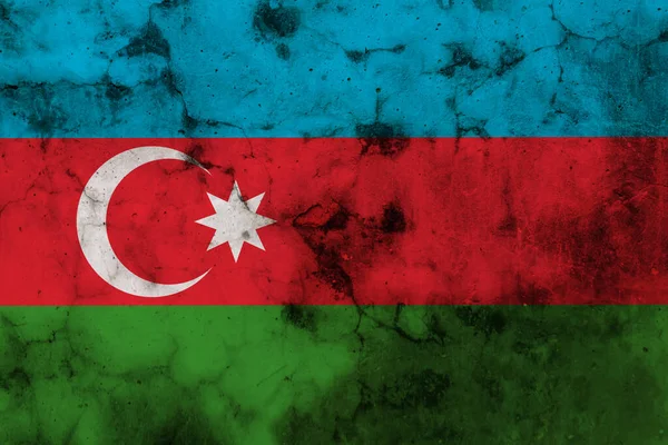 Bandera Azerbaijan Con Manchas Negras —  Fotos de Stock