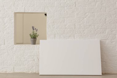 Boş fotoğraf bezi şablonu, çatı katında çekilmiş fotoğraf