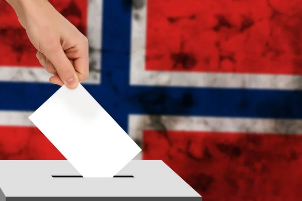 Ręka Wycofuje Wybory Tle Flagi Koncepcji Wyborów Stanowych Referendum — Zdjęcie stockowe