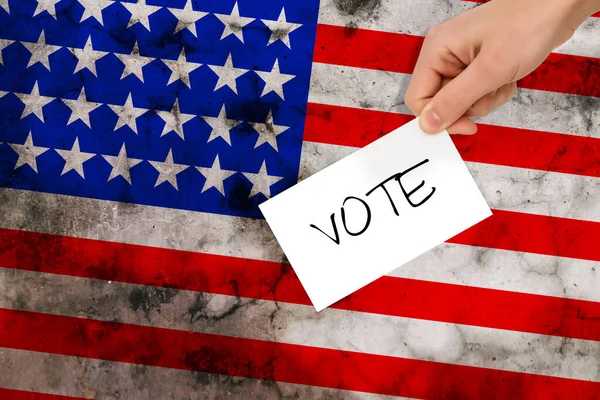 Upustí Voleb Pozadí Vlajky Usa Koncepce Státních Voleb Referenda — Stock fotografie