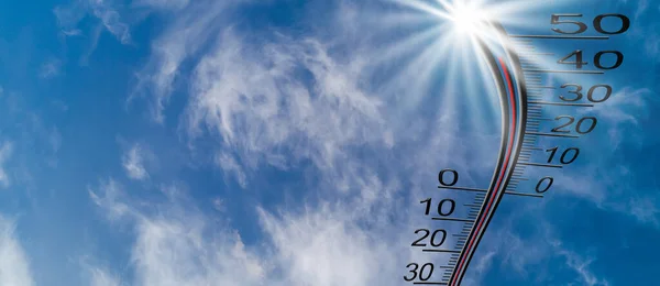 Thermometer Background Nature — Stock Photo, Image