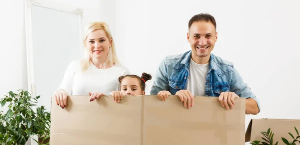 Stay Home Safe Campaign Happy European Family Remained Quarantine Self — Stock Photo, Image