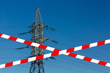 Avrupa 'da seyahat yasağı ve koronavirüs karantinası. Yasak kaset. Corona virüsü COVID-19 salgını.