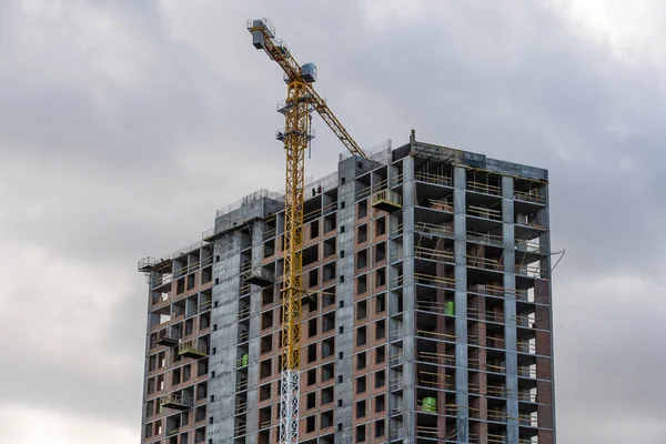 Baustelle Mit Kränen Himmel — Stockfoto