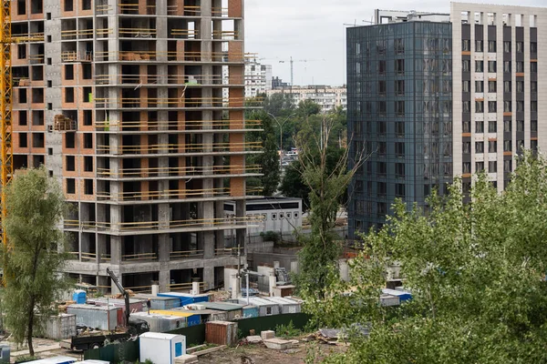 Baustelle Mit Kran Und Baustelle — Stockfoto