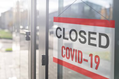 Yeni Coronavirus COVID-19 salgını yüzünden iflas eden işletme ya da mağaza kapandı. Yüksek kalite fotoğraf