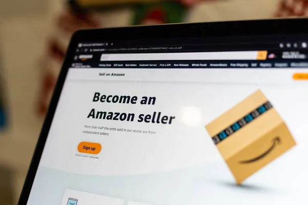 Kiev Ucrania Noviembre 2020 Amazon Sitio Web Pantalla Del Ordenador — Foto de Stock