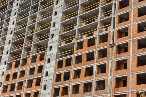 Gerüst Einer Hauswand Gebäude Bekommt Neuen Anstrich — Stockfoto