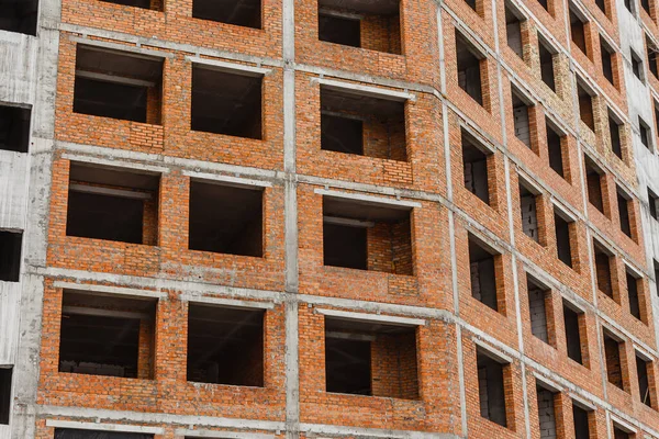 Gerüst Einer Hauswand Gebäude Bekommt Neuen Anstrich — Stockfoto