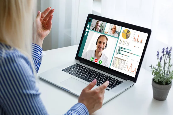 Remote Learning Work Video Conference Concept — Stock Photo, Image