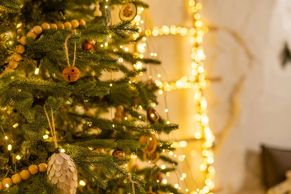 Scena Natale Con Regali Albero Interni Natale — Foto Stock