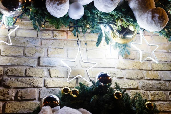 Varie Luci Natale Sulla Strada — Foto Stock