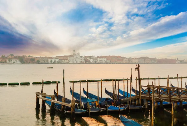 Gondolas Venice Morning Light Italy — Stock Photo, Image