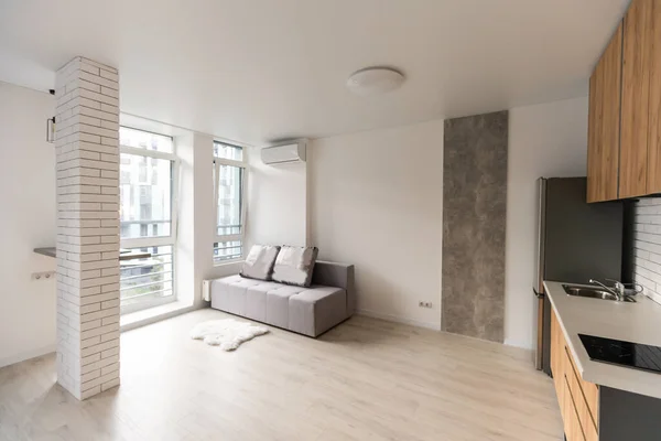 Εσωτερική Διακόσμηση Μοντέρνο Studio Apartment — Φωτογραφία Αρχείου