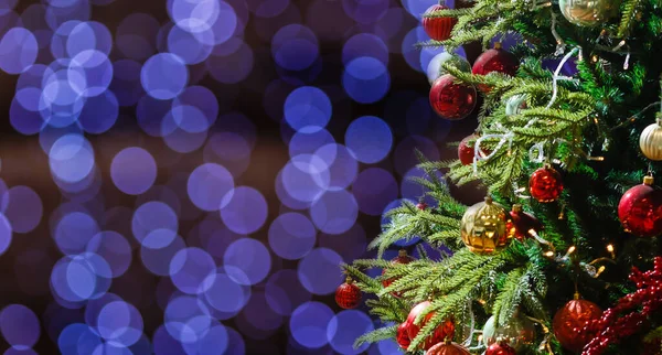 2021 Buon Natale Capodanno Sfondo Vacanze Sfondo Bokeh Sfocato Foto — Foto Stock