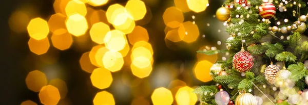 2021 Feliz Navidad Año Nuevo Fondo Vacaciones Fondo Borroso Bokeh — Foto de Stock