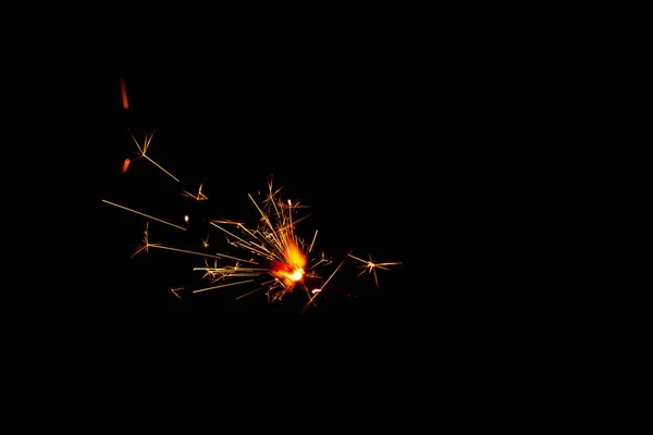 Lit Sparkler Showing Bright Sparks — Stock Photo, Image