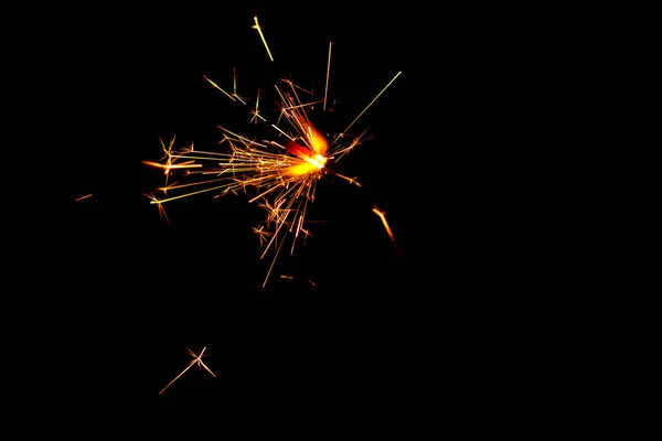 Vista Vicino Sparkler Fiamme — Foto Stock