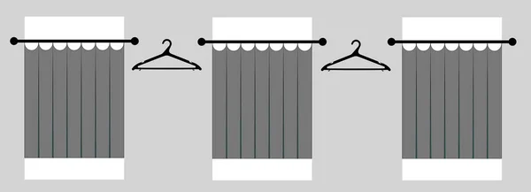 Alışveriş Soyunma Odası Askı Düz Simge — Stok fotoğraf