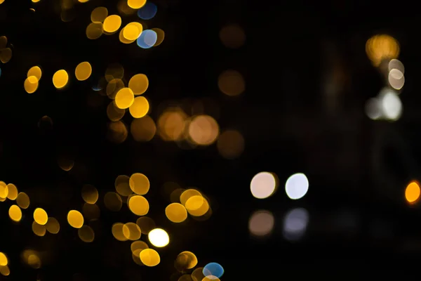 Kerstachtergrond Golden Holiday Abstract Glitter Defocused Achtergrond Wazig Bokeh — Stockfoto