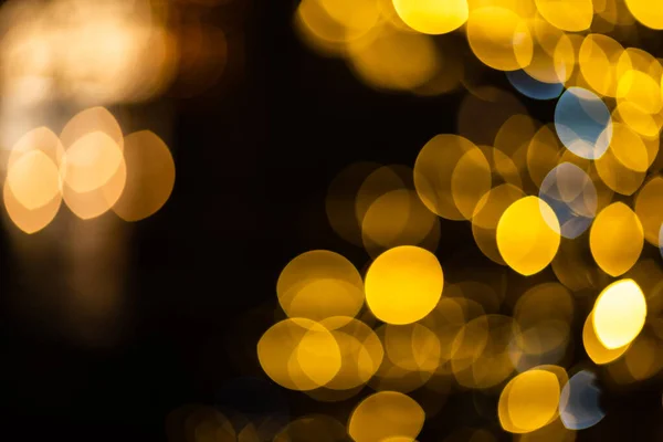 Kerstachtergrond Golden Holiday Abstract Glitter Defocused Achtergrond Wazig Bokeh — Stockfoto