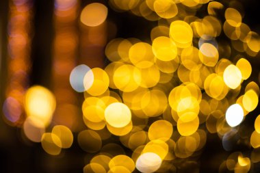 Noel arkaplanı. Altın Tatil Soyut Parıltısı Odaklanamayan Arkaplan. Bulanık Bokeh