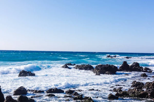 Oceano Atlântico Costa Selvagem Tenerife Ilhas Canárias Espanha — Fotografia de Stock